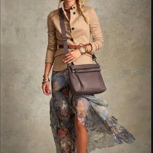 Margot NY Mickey Black Leather Double Zip Hobo Bag